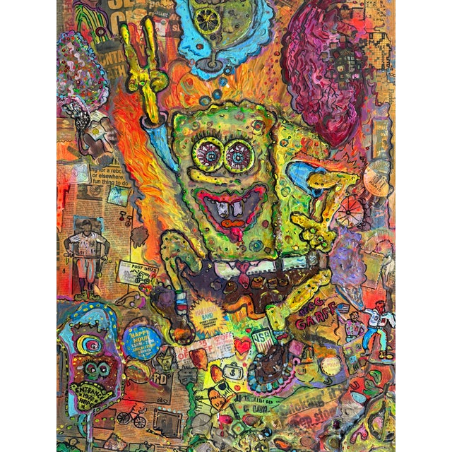 Large Serg Graff Cartoon Burlesque Original Mixed Media Contemporary Pop Art Coa For Sale - Image 13 of 14