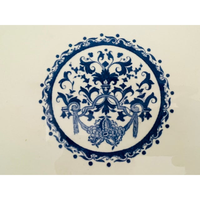 Vintage French Porcelain, Pastry Platter and Cake Lifters by Gien, 1930s, Set of 3 For Sale - Image 6 of 18