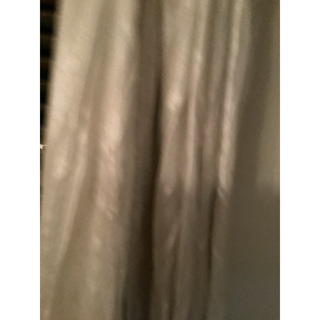 Shimmering Silvery Sheer Drapes For Sale - Image 4 of 5