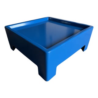 Blue Fiberglass Coffee Table, 1960s For Sale