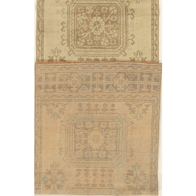 Vintage Circa 1940 Turkish Oushak Runner 2ft 10in X 11ft For Sale In New York - Image 6 of 7