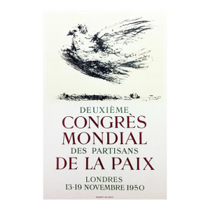 Picasso Lithograph 62 Congress Mondial De La Paix 1959