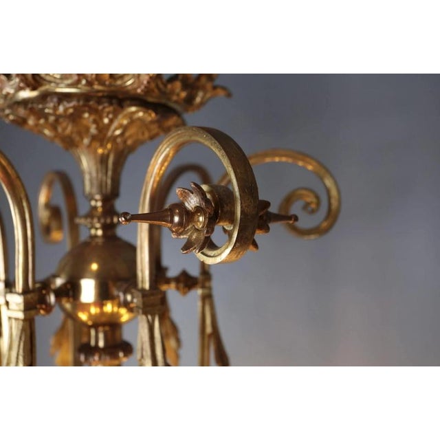 Gold Antique 24-Light Castle Chandelier For Sale - Image 8 of 11