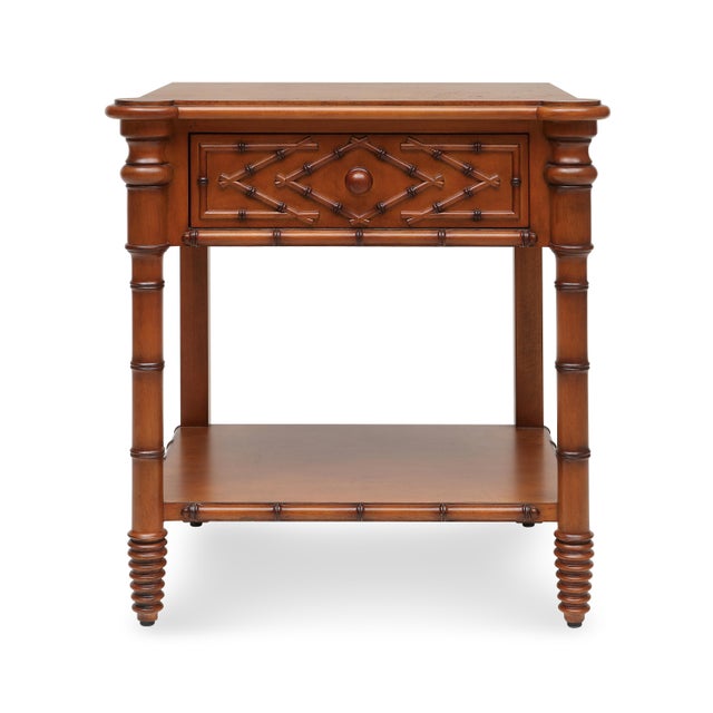 Bunny Williams Home Bamboo Bedside Table For Sale - Image 9 of 9