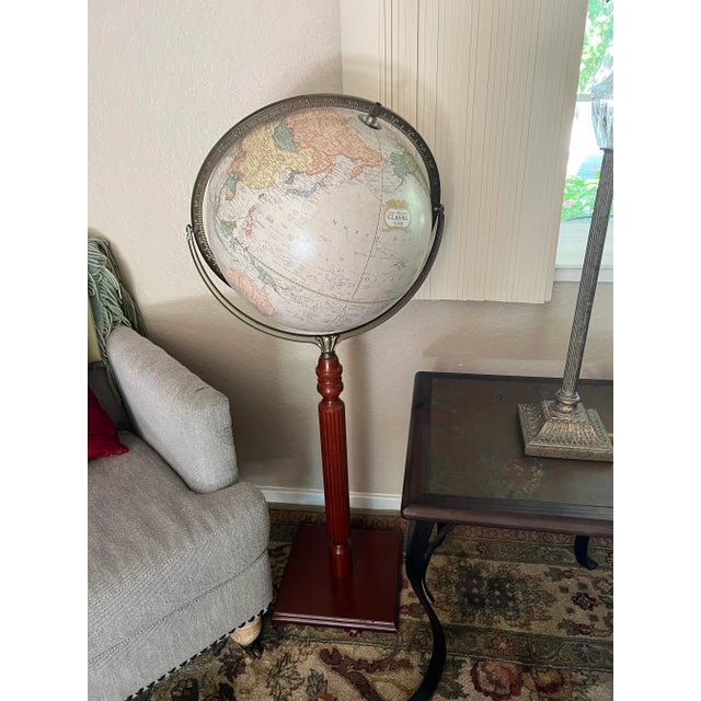 Wood 1960sGeorge F. Cram Classic Style Globe For Sale - Image 7 of 12