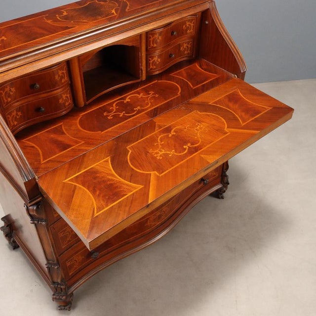 Roman Style Desk with Maple Inlays For Sale - Image 6 of 14