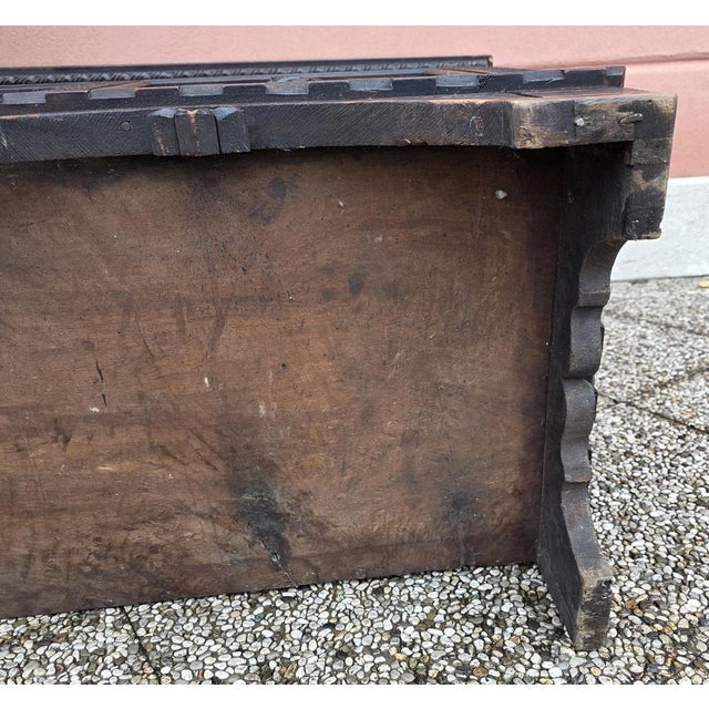 Neo-Medieval Hand-Carved Walnut Chest with Christian Iconography, 19th Century For Sale - Image 14 of 16