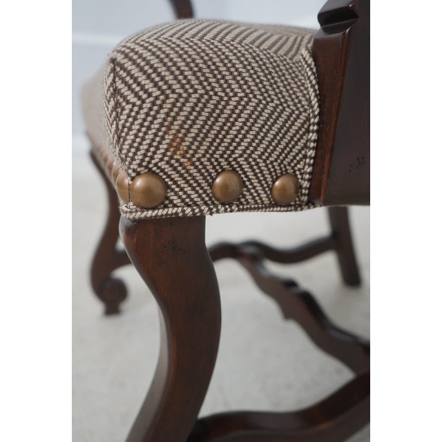 Set of 10 Continental Style Upholstered Dining Chairs For Sale - Image 16 of 18