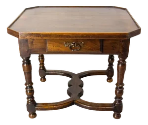 Vintage French Walnut Coffee Table, 1940s