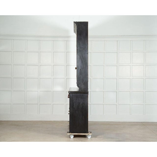 Large 19th Century Ebonised English Glazed Pine Dresser, 1870s For Sale - Image 8 of 18