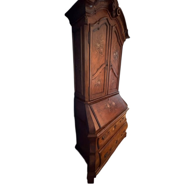 1990s 1990s Ethan Allen Tuscany Bombay Paint Decorated Secretary Ladies Writing Desk For Sale - Image 5 of 14