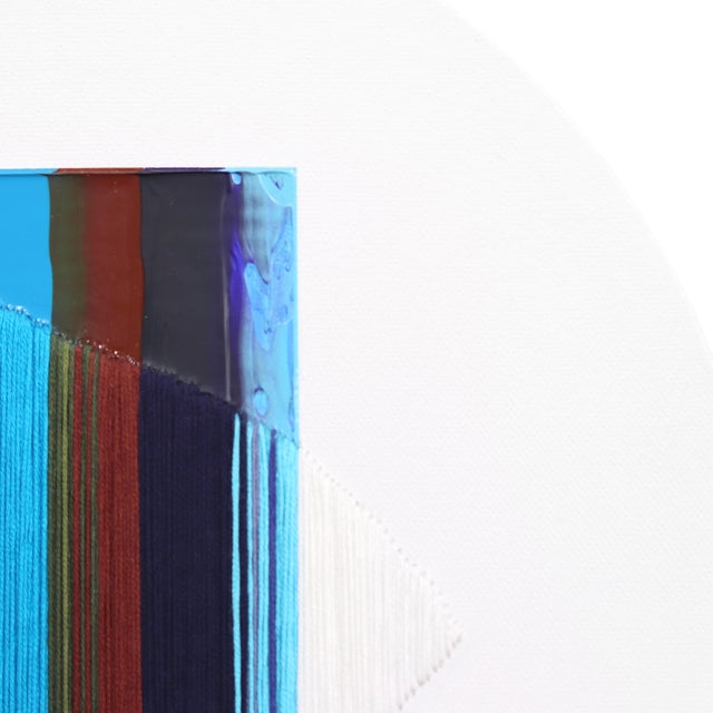 Barcelona native artist Raul de la Torre's vibrant abstract mixed media artworks pay homage to textiles. De La Torre...