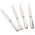 1930s Dinner Knives Acadia / Blok. in Sterling Silver and Stainless Steel from Georg Jensen, 1930s, Set of 4 For Sale - Image 5 of 5