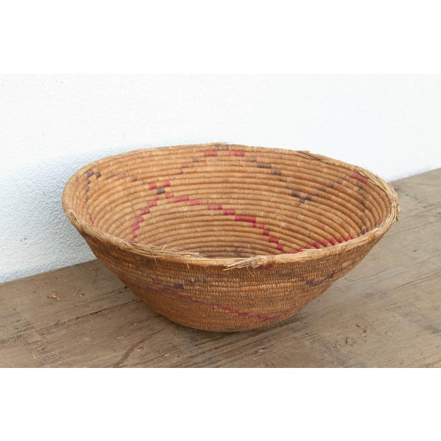 19th Century Antique Floral Motif Harvesting Basket For Sale - Image 5 of 8