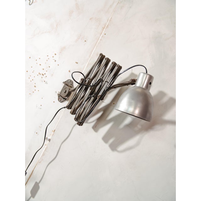 Vintage Army Green Patina Scissor Lamp from Hala, 1930s For Sale - Image 10 of 18