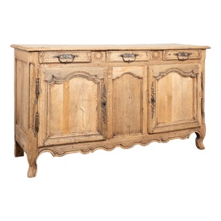 Mid-19th Century French Bleached Oak Sideboard Buffet For Sale
