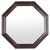Octagonal Mirror in Dark Wood, 1890s For Sale - Image 6 of 6