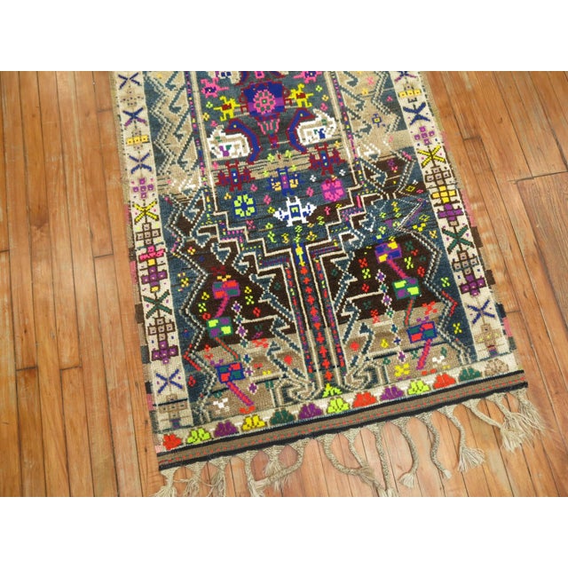 Turkish Early 20th Century Funky Turkish Anatolian Runner - 3'4" x 9'8" For Sale - Image 3 of 9