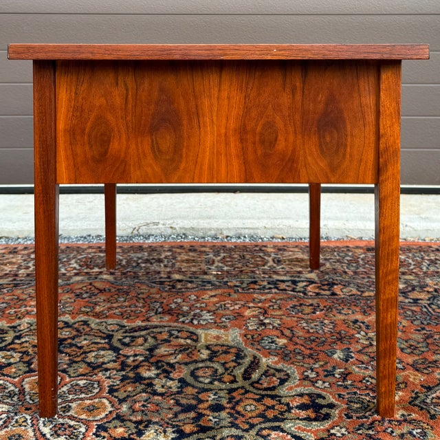 Mid Century Modern Jack Cartwright for Founders 2 Drawer Walnut Side Table or Nightstand For Sale - Image 10 of 13