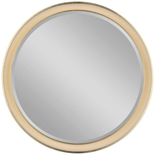 Thomas O'Brien for Visual Comfort Signature Tricia 24" Illuminated Round Mirror in Polished Nickel and Gild For Sale