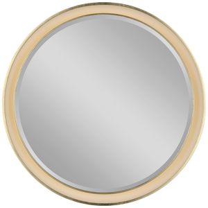Thomas O'Brien for Visual Comfort Signature Tricia 24" Illuminated Round Mirror in Polished Nickel and Gild