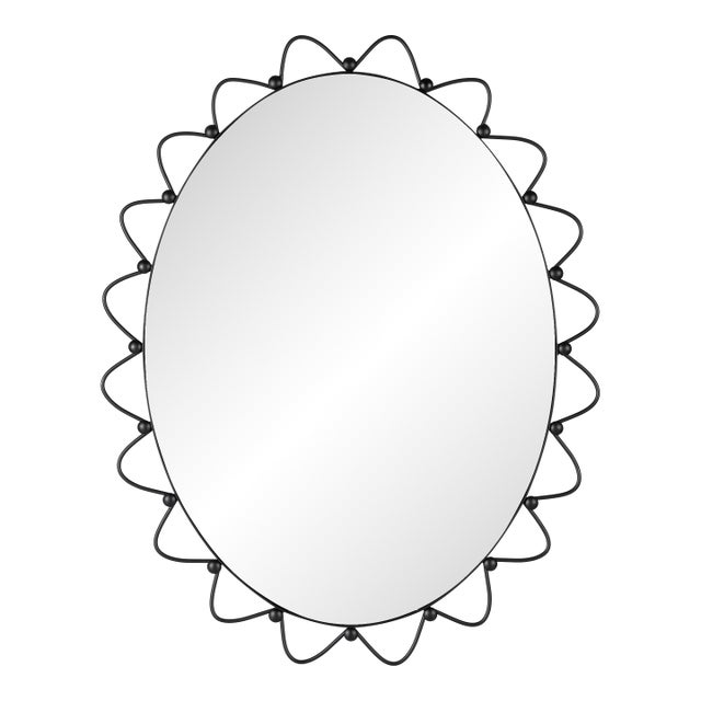 Cooper Classics x Park and Oak Sienna Metal Loop Wall Mirror For Sale