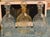 Glass Mid-20th Century American Blown Glass Flasks Decanter Bottles Friendship Horn of Plenty Blue Amber - Set of 3 For Sale - Image 7 of 18