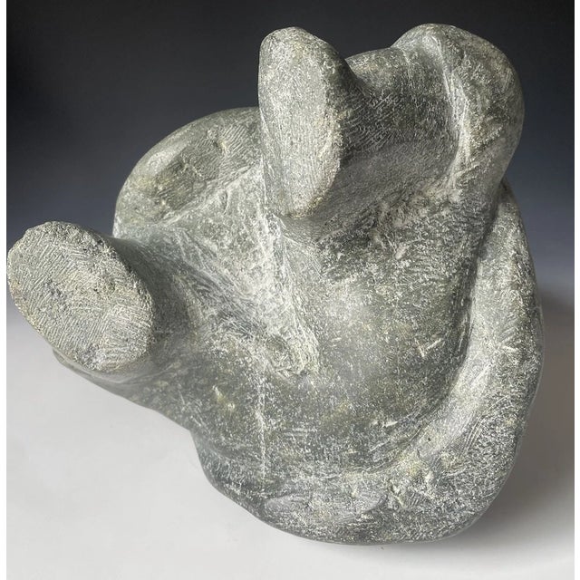 Welcome to Celestial Nonesuch For Sale Today: HUGE Native Inuit Hand Carved Stone Sitting Squatting Human Art Sculpture...
