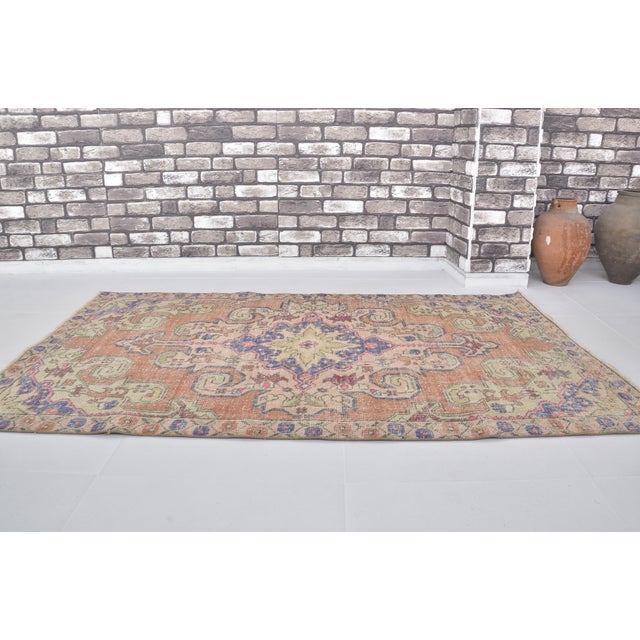 Turkish Antique Vintage Kurdish Area Carpet For Sale - Image 3 of 10
