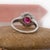 1.5ct Rubellite Garnet Ring With Natural Diamond Accent: Solid 14k Gold, , Size 6.75 For Sale - Image 10 of 10