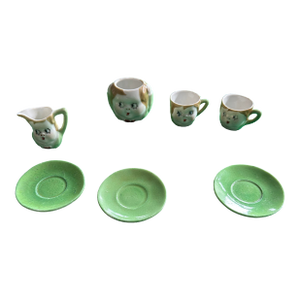 Vintage Nippon Kewpie Child's Tea Set - Set of 7