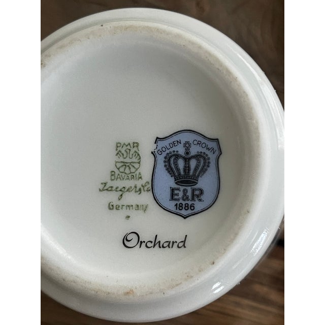 Bavarian Tea Set With Floral and Fruit Motif With Gold Rim - 22pcs For Sale - Image 11 of 13