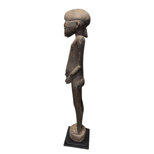 Vintage Life Size African Senufo Tyepka Standing Maternity Figure 60" H Côte d'Ivoire W/Stand For Sale In New York - Image 6 of 7