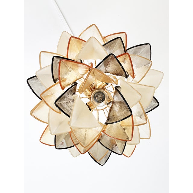 Murano Contemporary Modern Multicolor Amber "Rondini" Murano Chandelier by Simoeng For Sale - Image 4 of 8