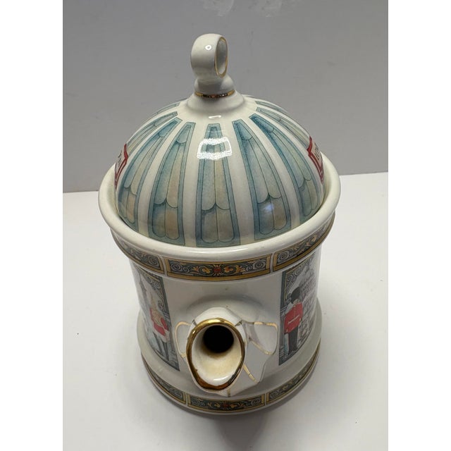 Late 20th Century Late 20th Century English Sadler “Horseguards” Porcelain Teapot — London Heritage Collection, Designed by David Birch For Sale - Image 5 of 9