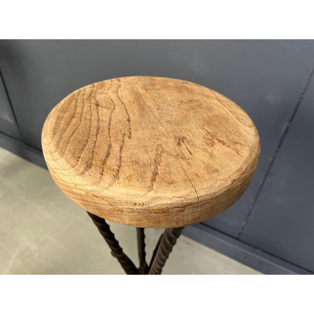 Vintage French Wrought Iron Bar Stools, 1960s, Set of 3 For Sale - Image 12 of 13