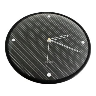 Postmodern Diagonal Pin Stripe Wall Clock by Baker Hart & Stuart For Sale