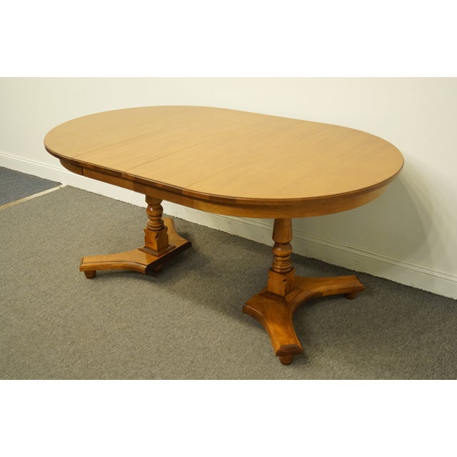 Tell City Furniture Colonial Style Maple 64" Double Pedestal Dining