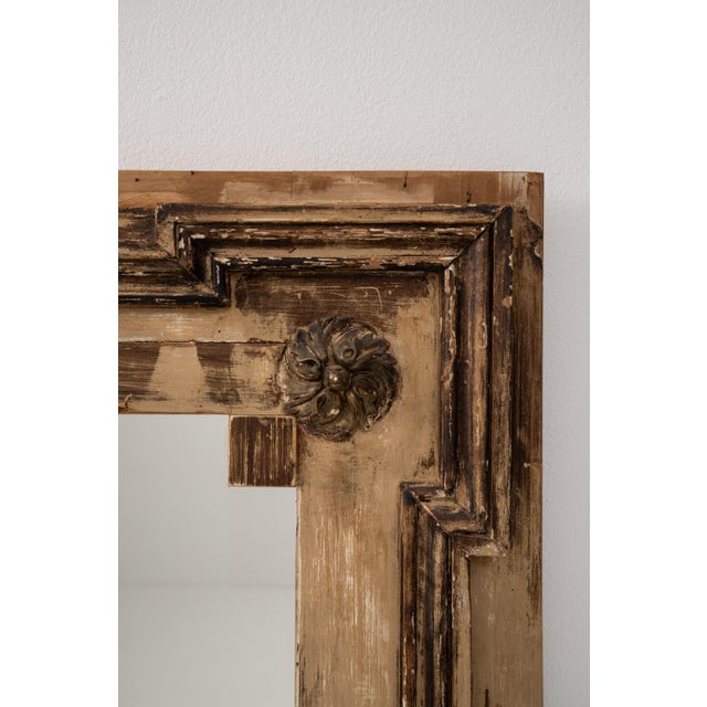 19th Century French Louis XVI Style Wooden Wall Mirror France Late 19th Century For Sale In Greensboro - Image 6 of 10