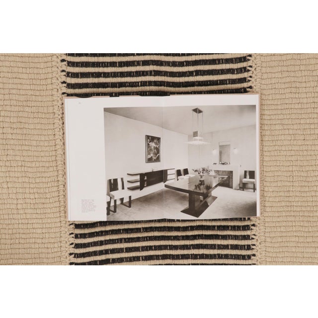 Beige Rug & Kilim’s Contemporary Kilim With Textural Stripes in Beige & Black Tones For Sale - Image 8 of 10