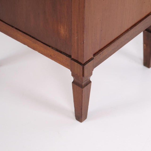 Mahogany Bedside Table with Marble Top, 1930s For Sale - Image 9 of 11