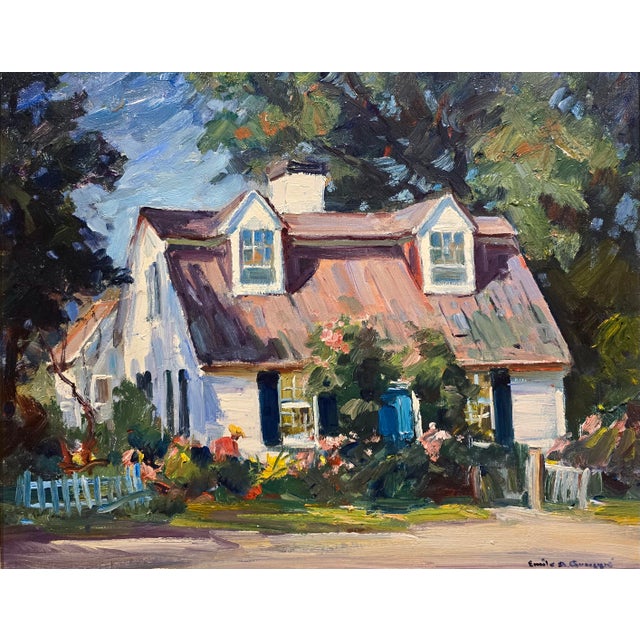Impressionist Emile Gruppé -Cottage in Rockport New England- Oil Painting For Sale - Image 3 of 8