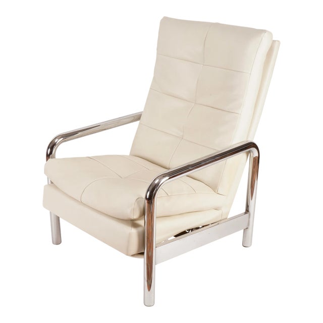 1970s Milo Baughman Chrome Recliner Lounge Chair for Thayer Coggin For Sale