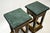 1950s Antique Chinoiserie Lacquered Side Tables with Marble Top, 1950s, Set of 2 For Sale - Image 5 of 10