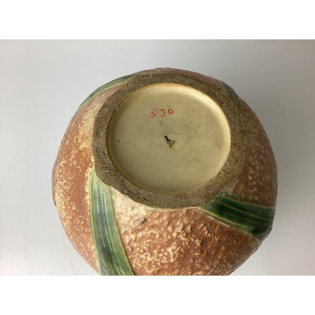 Roseville Jonquil Art Pottery Double Handled Daffodil Vase Circa 1930