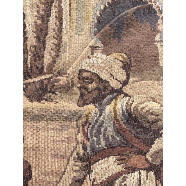 Mid-Century Jacquard Tapestry in the style of Aubusson, 1950s For Sale - Image 11 of 18