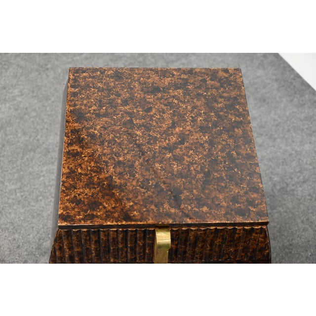 Brown Pair of Bert England for Widdicomb Bombe End Tables, 1965 For Sale - Image 8 of 10