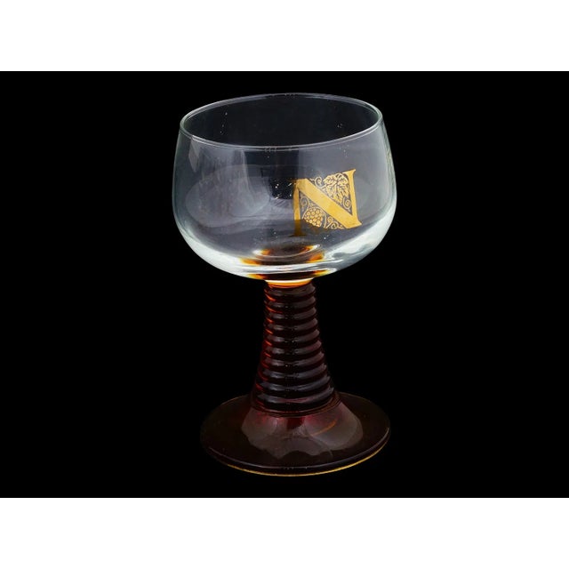 1930s French Beehive Sterm Design Wine Glasses Set - Napoleon - Set of 11 For Sale - Image 4 of 6