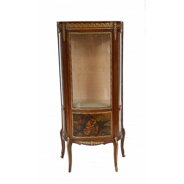 French Vitrine Painted Display Cabinet from Vernis Martin, 1890s For Sale - Image 10 of 10