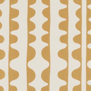 Schumacher X Hadiya Williams Drift Fabric In Ginger For Sale